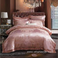 wholesale luxury Satin silk jacquard embroidery duvet cover